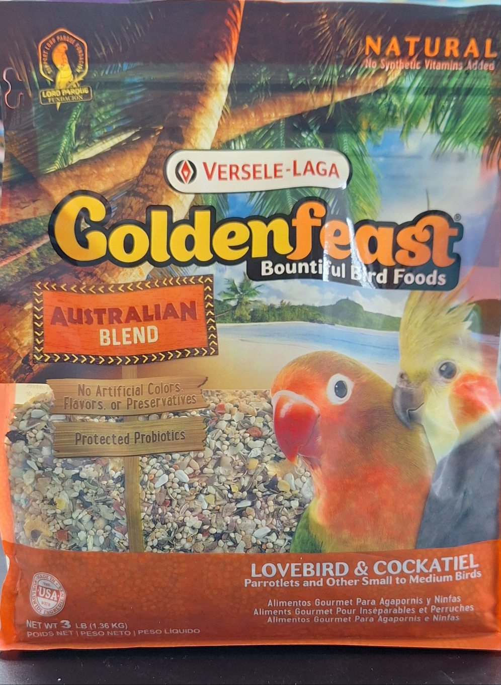 Goldenfeast Australian blend Lovebird & cockatiel