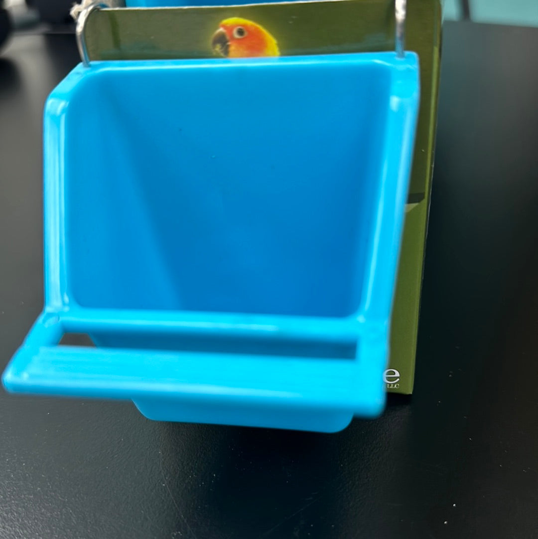 Seed cup with perch and hooks 2oz 4oz 6oz
