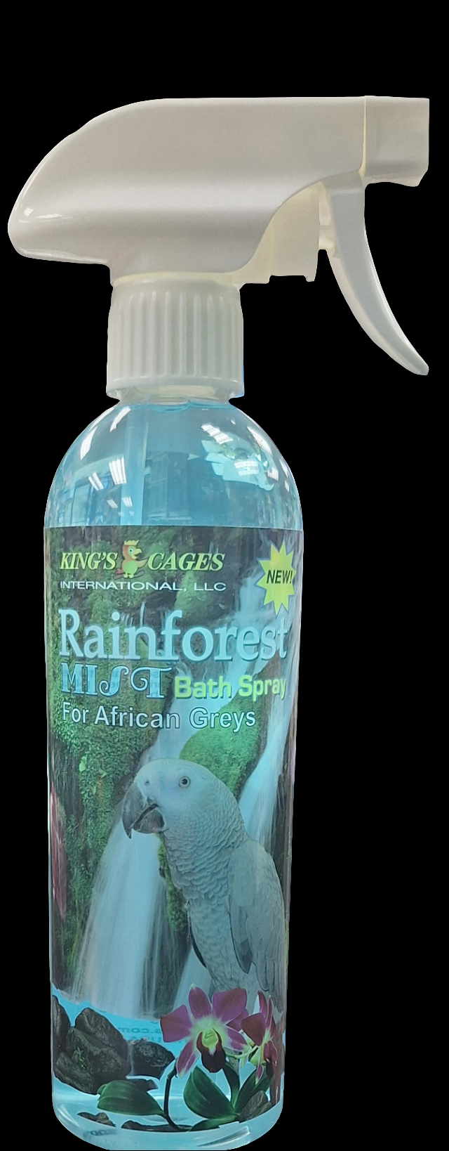 Rainforest Mist Bath Spray for African Grey's with Aloe 17 fl oz Baby Powder Scent