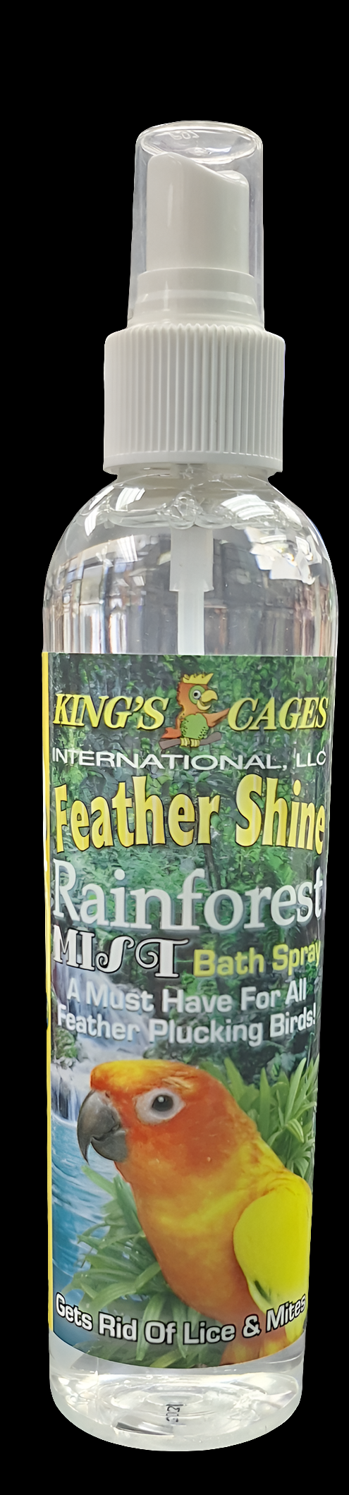 Feather Shine Rainforest Mist Bath Spray for Feather Plucking Birds with Aloe 8 fl oz Eucalyptus Scent