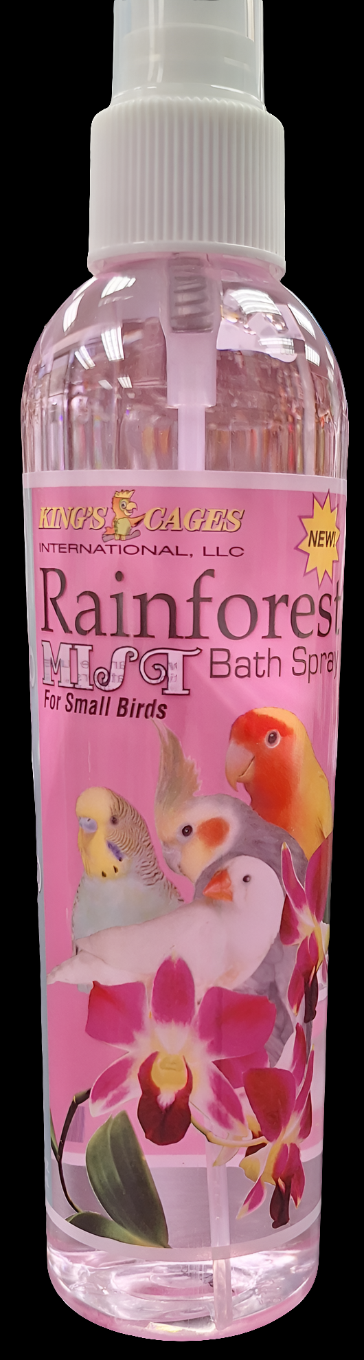 Rainforest Mist Bath Spray for Small Birds with Aloe 8 fl oz Hawaiian Hibiscus Scent