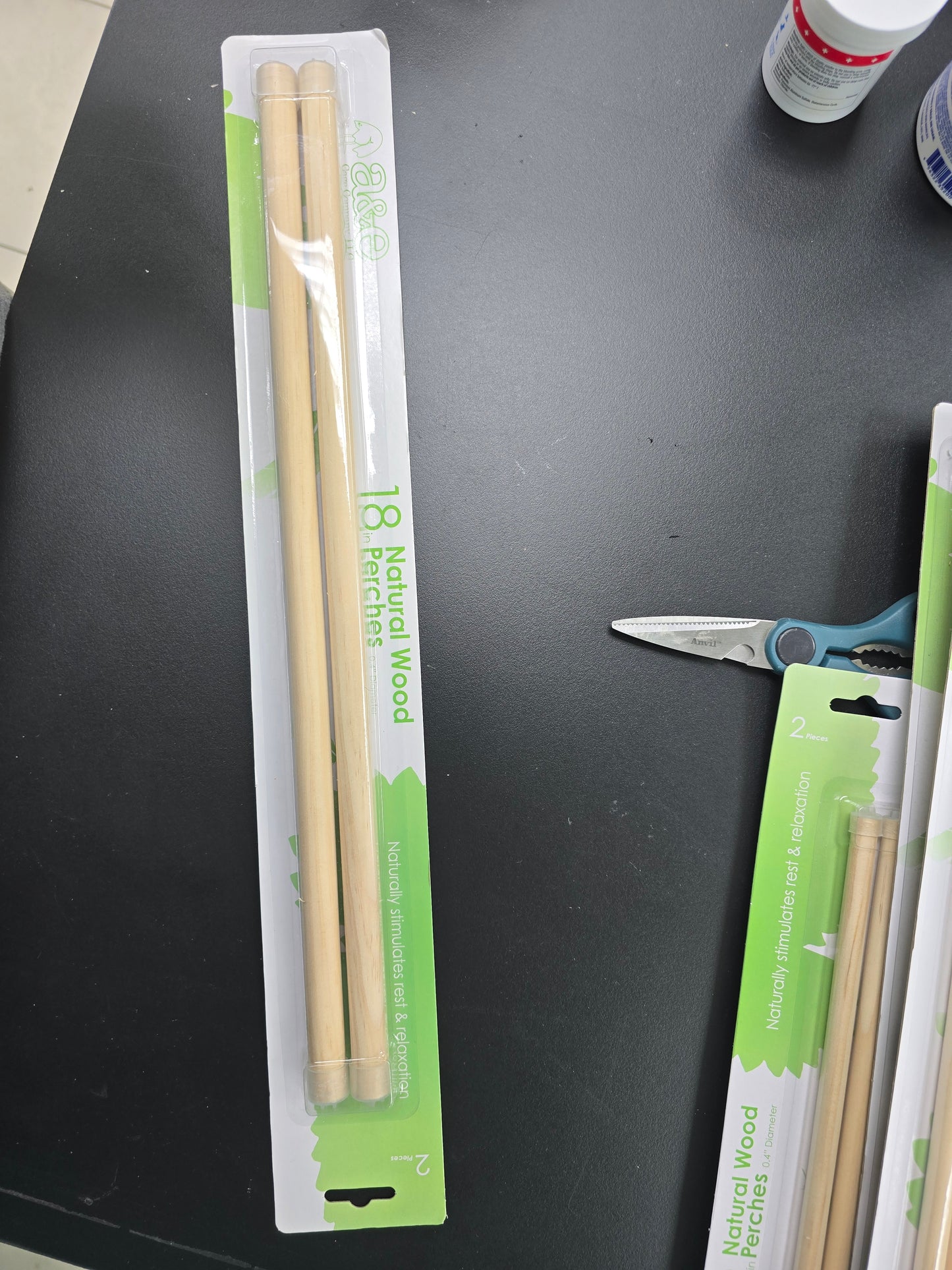 Natural wood perch 18in