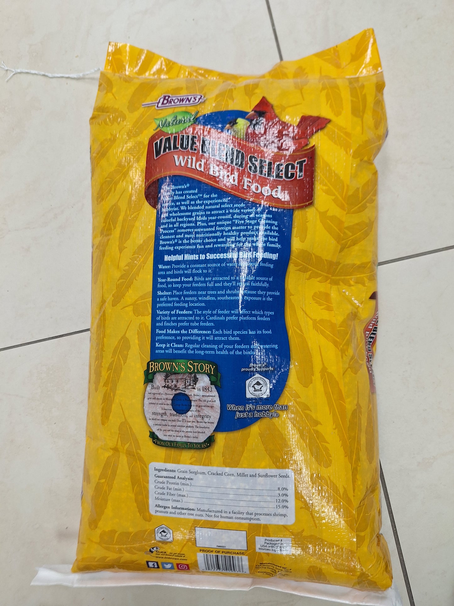 Browns Wild Bird food
