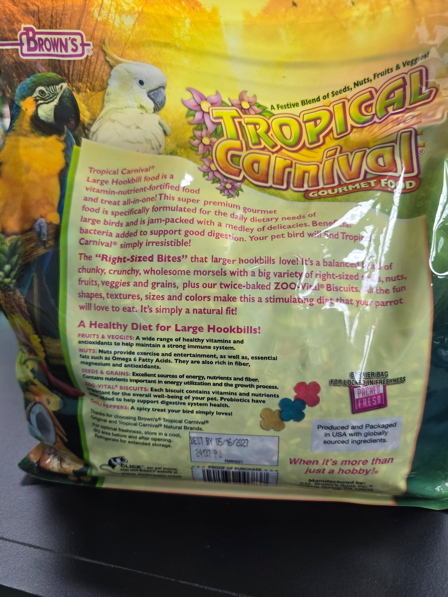 Browns tropical carnival gourmet food lg hookbill