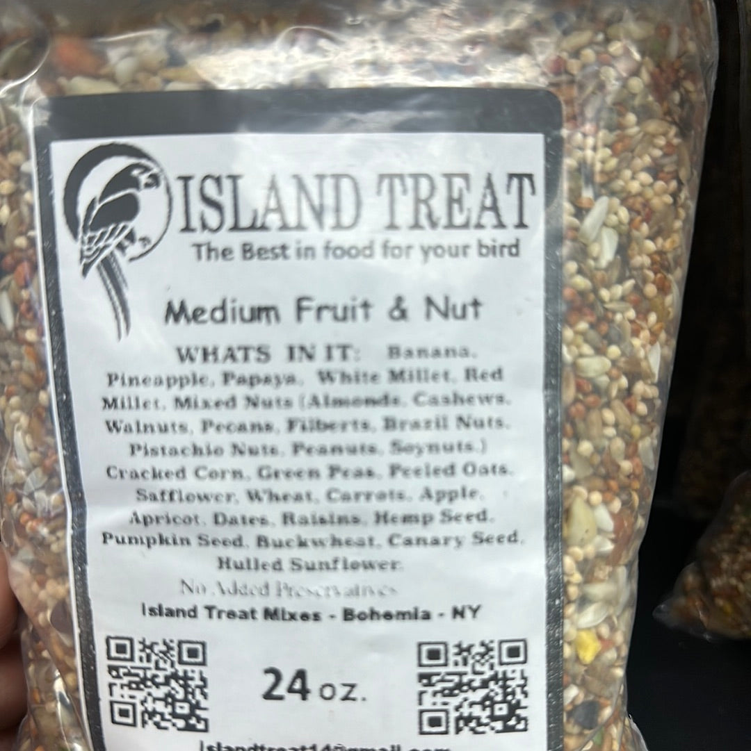 ISLAND TREATS MED FRUIT & NUT 24oz