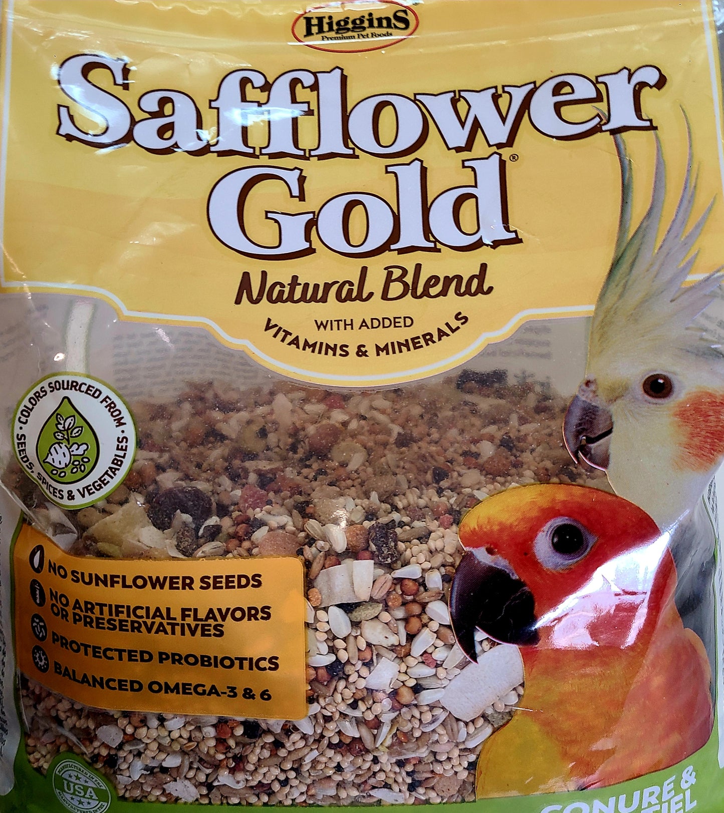 Higgins Safflower Gold Conure & cockatiel 3lb