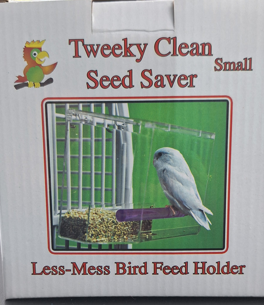 Tweeky Clean Bird feeder smallLess mess bird feed holder
