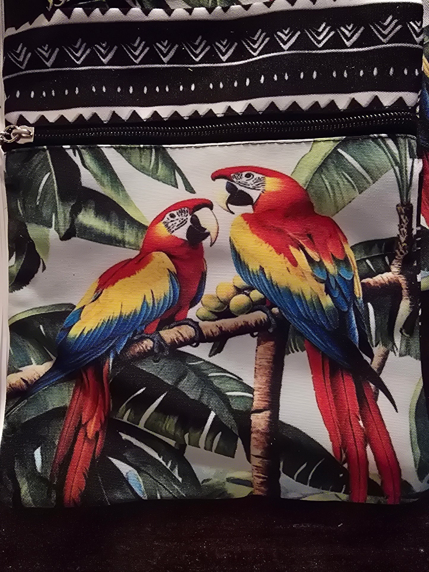 2793 Purse Tropical Parrot clutch cosmetic bag