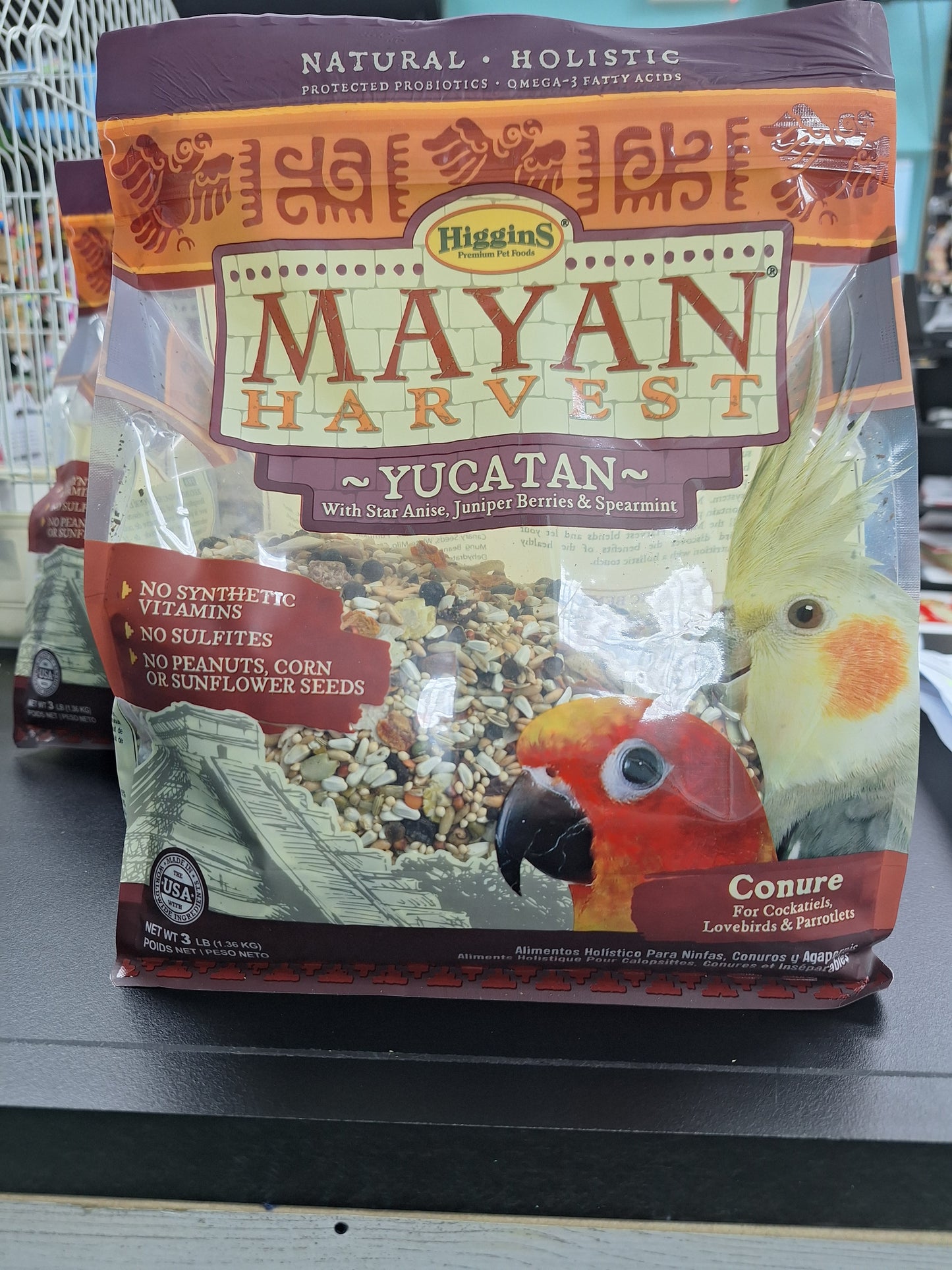 Higgins Mayan Harvest Yucatan 3lb Conure, cockatiels