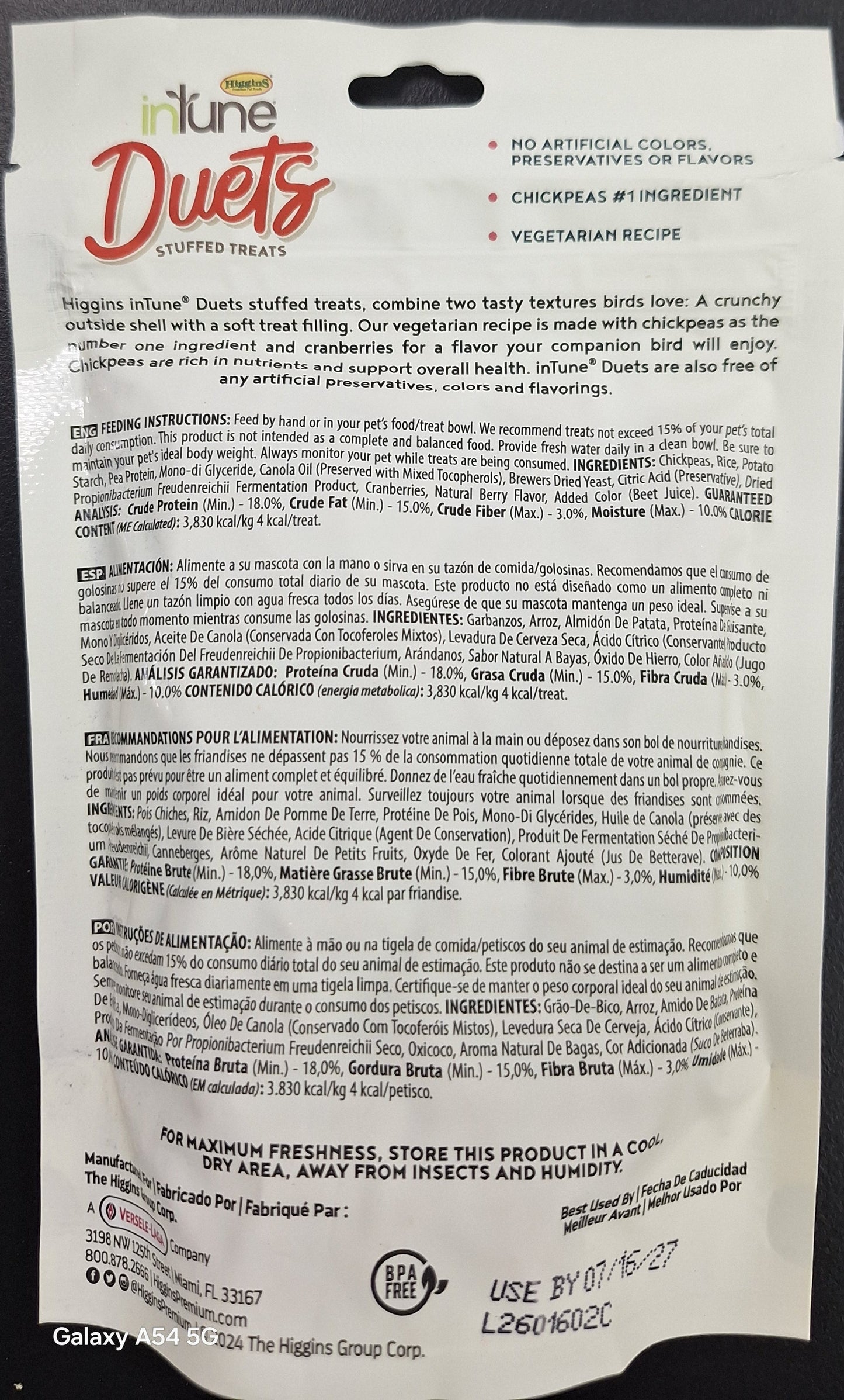 Duets Chickpea & Cranberry Stuffed Treats intune by Higgins