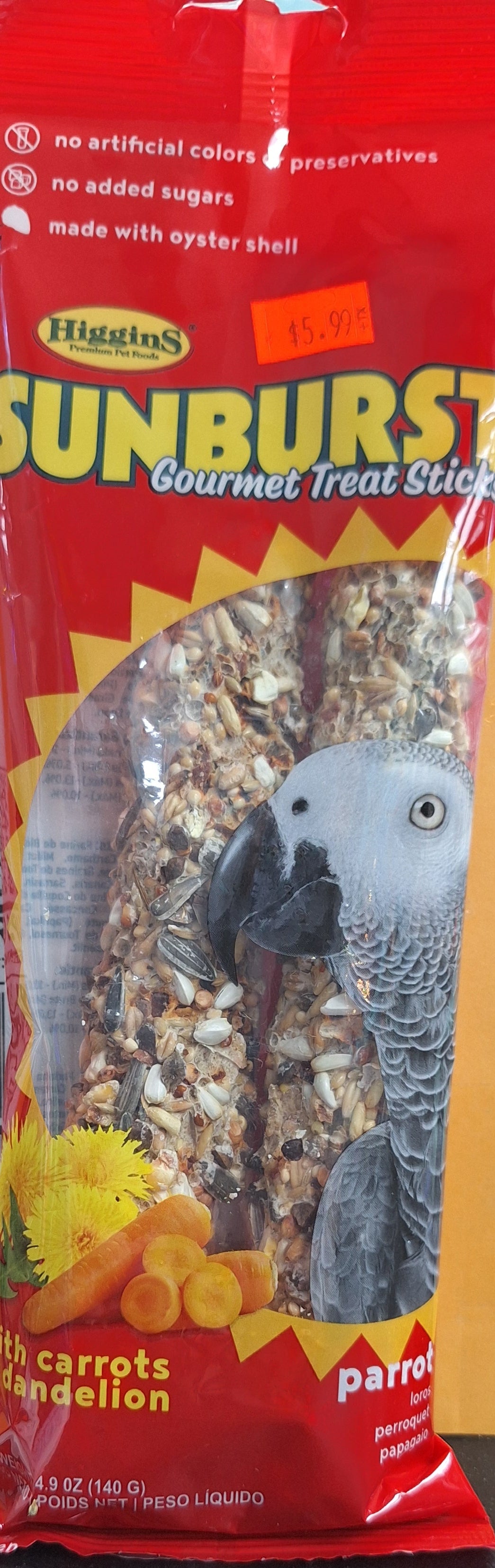 SunBurst Gourmet treat sticks with Carrots & Dandelion