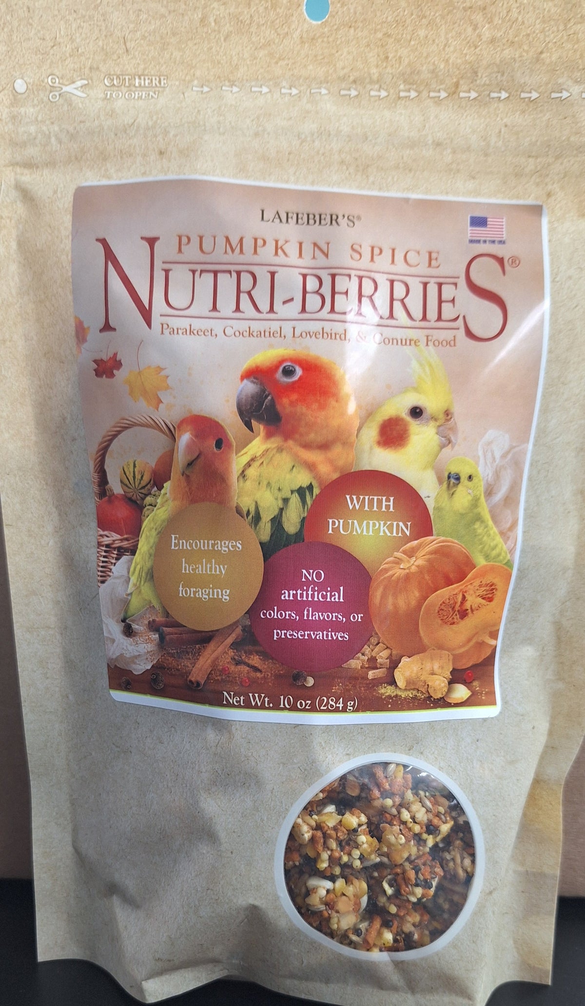 Nutri-berries Pumpkin spice Conure & cockatiel