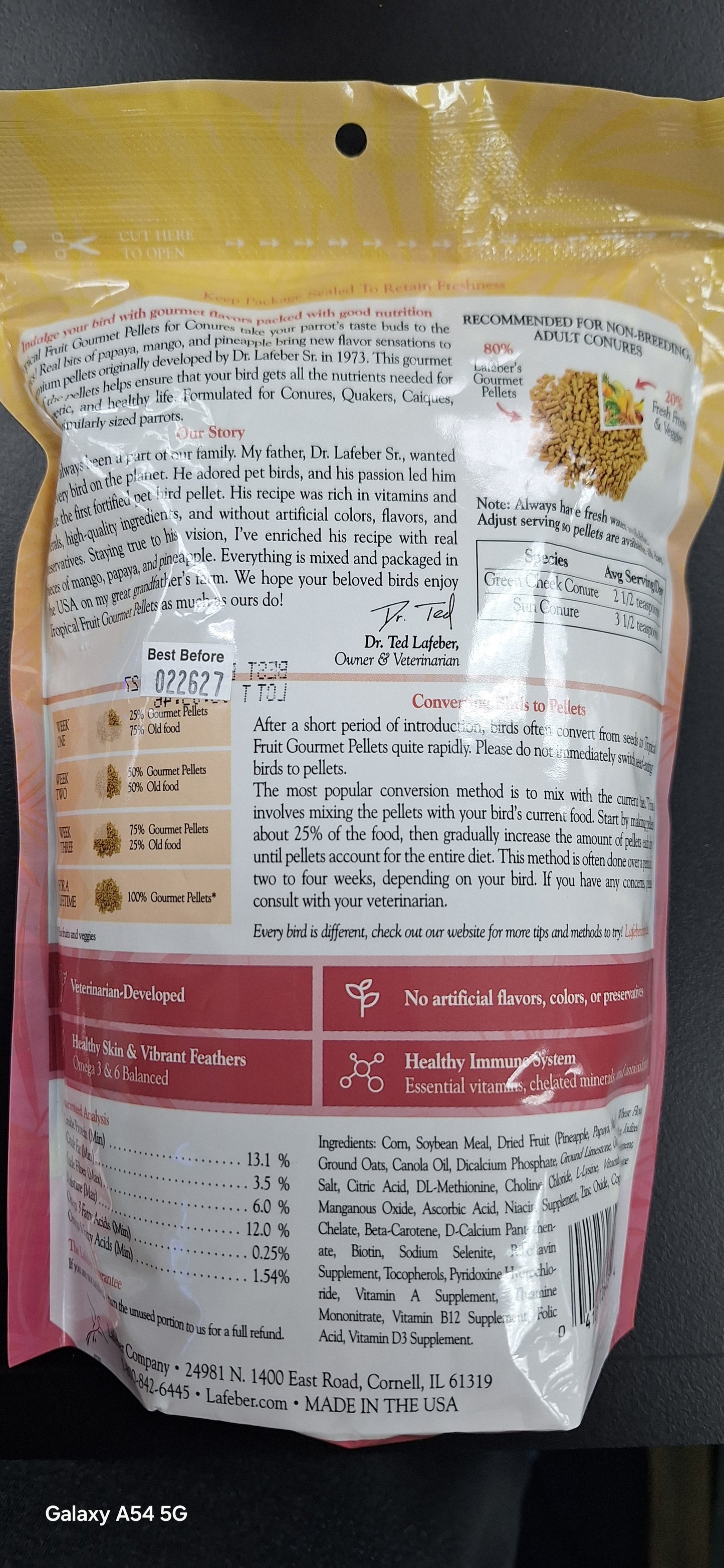 Lafeber's Conure Premium Daily Pellets